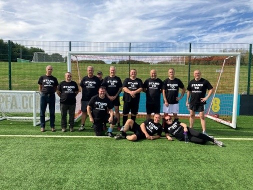 STAND TO football at St. George's Park